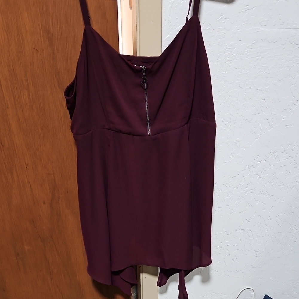 Torrid Purple Asymmetrical Tie Front Camisole